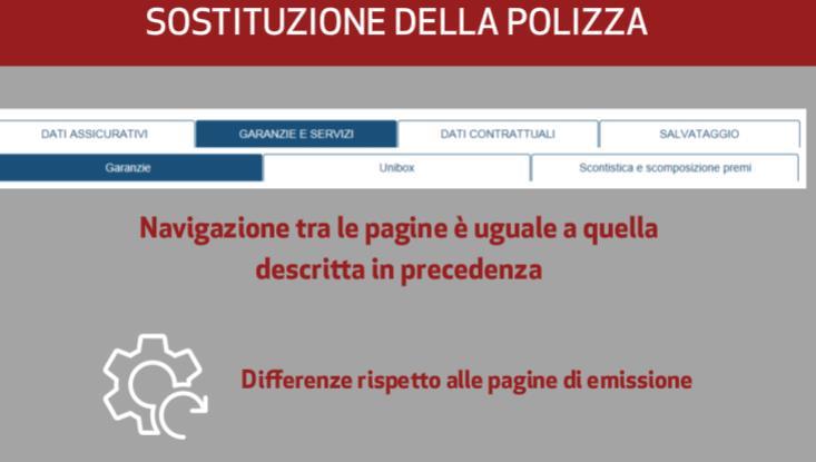 22 Introduzione Anche in caso di sostituzione della polizza, la navigazione tra le pagine è uguale a