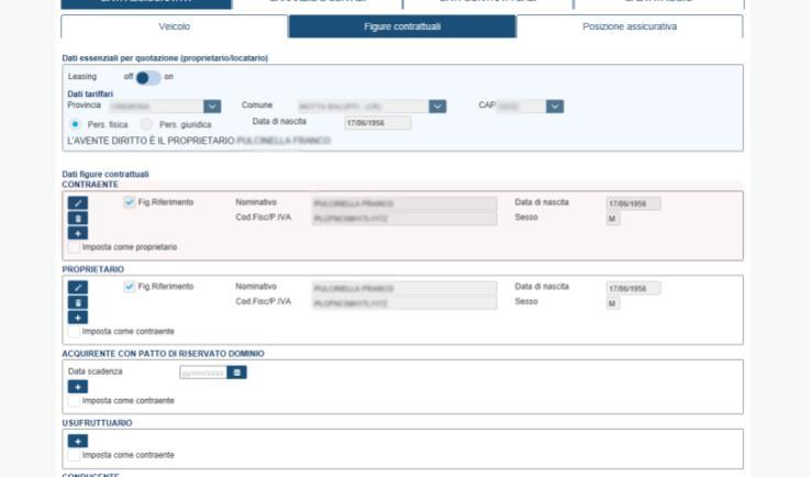 I dati di veicolo, proprietario/locatario e/o posizione assicurativa in presenza di riclassificazione del contratto, vengono indotti dalle letture ANIA.