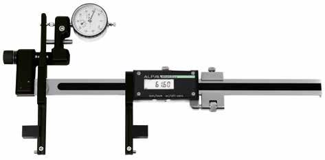 Calipers Universal digital caliper with dial gauge Risoluzione 0,01 - Corpo in lega leggera, asta in acciaio inox temprato, protetto contro la penetrazione di polveri e spruzzi di liquidi,