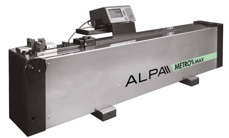 variazioni di temperatura può essere usato sia in sala metrologica che in officina. Le righe ottiche garantiscono correzioni assolute ed incrementali.