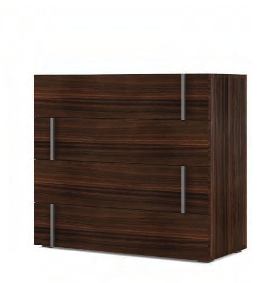 NIGHT-CONTAINERS Comodino Ironwood con 1 cassetto: scocca dim. mm L. 500 P. 423 H. 224 e basi H. 360mm.