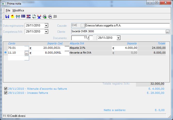 ULTERIORI CHIARIMENTI Fattura con più righe di dettaglio, con diverse Aliquote IVA Quando in una fattura vengono utilizzate più aliquote