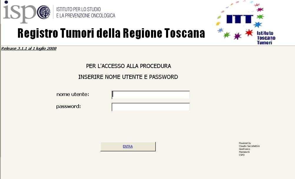 Pagina di login