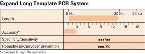 Long PCR Standard choice for long template with improved fidelity PCR Platinum Taq DNA Polymerase