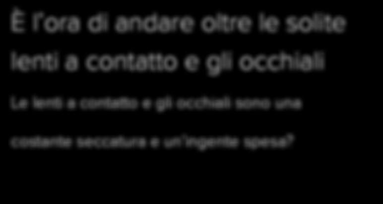 La EVO Visian ICL può darvi la libertà di vivere una vita libera dalle preoccupazioni dello stile di