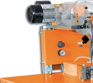 machine places and presses in one operation to the metal corners