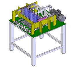 Banchi prova per collaudi di apparecchiature Test benches for equipment tests Questa attivita' si affianca alla linea dei banchi prova dedicati ai tubi e raccordi e si occupa dei test e del