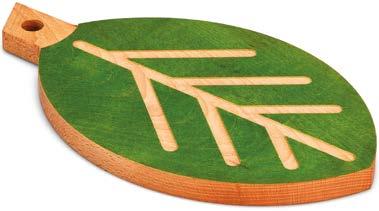 Garden Beech wood cutting board & trivet - Leaf Tagliere