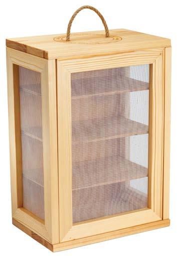 Pine wood cheese safe 3 shelves Moscarola in legno di abete 3 ripiani