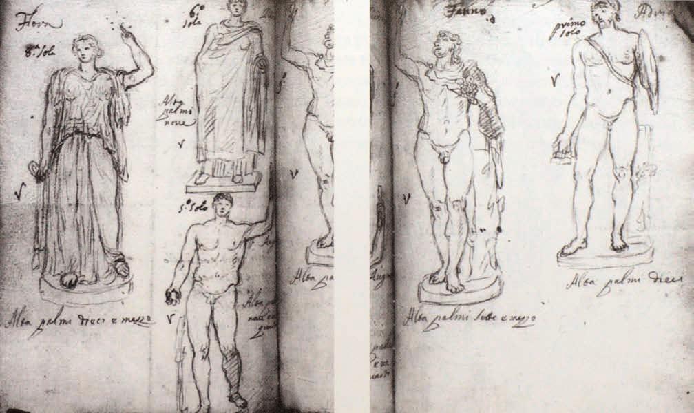 1 1.6. Filippo Barigioni, disegni delle statue per il progetto museografico di Palazzo Nuovo, 1734.