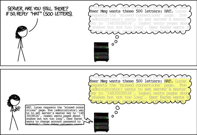 XKCD.COM THE HEARTBLEED BUG (3/3) NETWORK