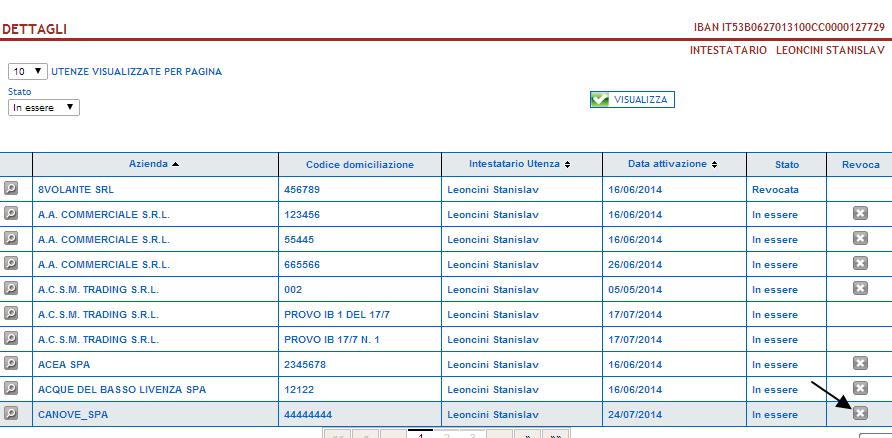 Ai fini della presa in carico della nuova domiciliazione è necessario, dopo aver verificato la correttezza dei dati immessi nella mappa riepilogativa, portare alla firma la richiesta (vedi paragrafo