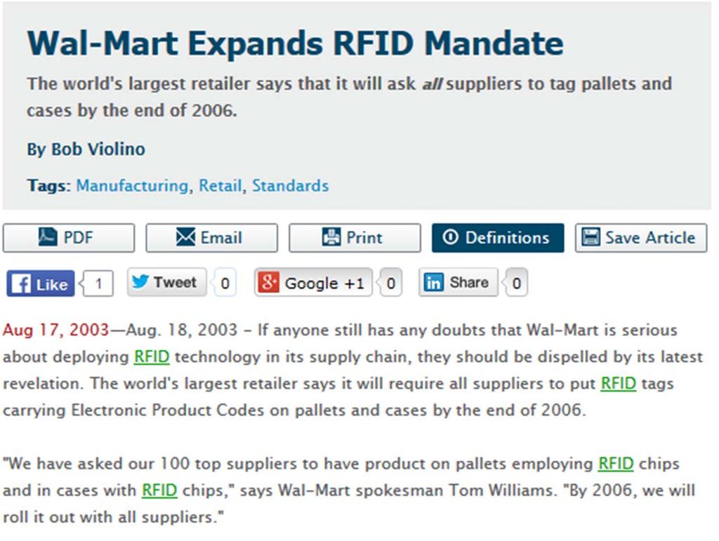 The (baby) IoT: RFId