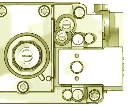 TARATURE E REGOLAZIONI Rilevazione della pressione d ingresso e di uscita Svitando le viti di chiusura delle apposite prese* é possibile misurare la pressione del gas in ingresso e uscita.