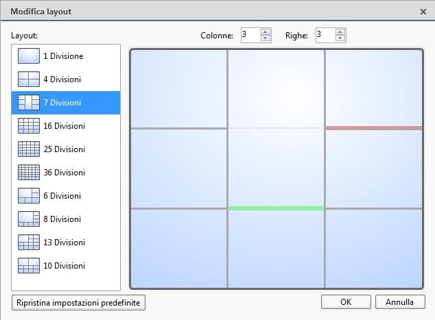 1. Nella barra degli strumenti, selezionare > Modifica layout... 2. Nella finestra di dialogo Modifica layout, selezionare il layout che si desidera modificare. 3.