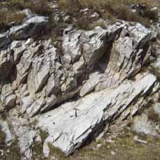 porfi roidi e scisti porfi rici) che alla sua successione mesozoica e terziaria (gr, grezzoni). La sezione mostra la complessità dell assetto geologico strutturale dell area.