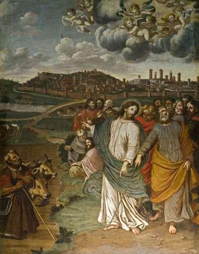 Pietro Laveglia Cristo e gli Apostoli sulle rive del Borbore 1671-1680 olio su tela, cm. 250x200 Pinacoteca Civica di Asti PER APPROFONDIMENTI: R.