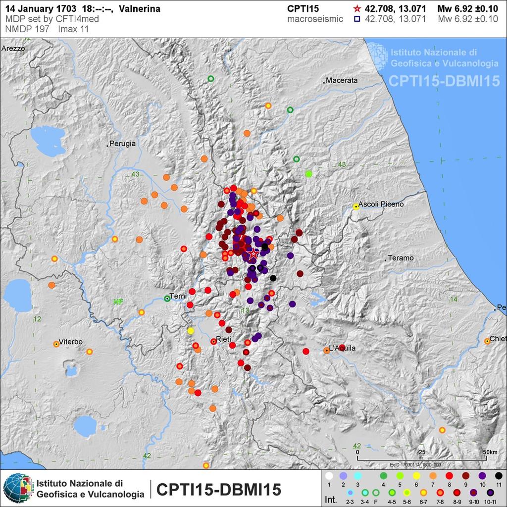 Tra il gennaio e il febbraio 1703 una serie di fortissimi terremoti colpì un ampia area dell Italia centrale; molte località dell area compresa tra Norcia, Cittareale e L Aquila