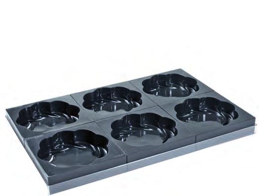 tortiere + vassoio 6 moulds +