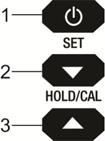 Descrizione Strumento 1. Vano Batteria 2. Display 3. Tastiera 4. Elettrodo 5.