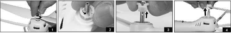 Estrarre la pala dell elica verso l alto come mostrato dalla figura 4. Procedimento di installazione delle pale dell elica: Pezzi di ricambio Qui di seguito sono presenti degli accessori alternativi.