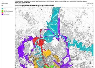 Ambiti di programmazione strategica Cinque situazioni territoriali considerate particolarmente importanti ai fini della riqualificazione dell'intero organismo urbano.