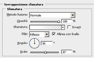 Applichiamo poi su entrambi questo effetto: Per posizionare la sfumatura (dal