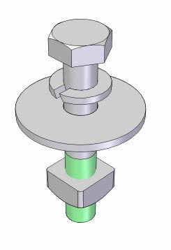 Hammer for fixing bar barra (MART) Inox end for panels