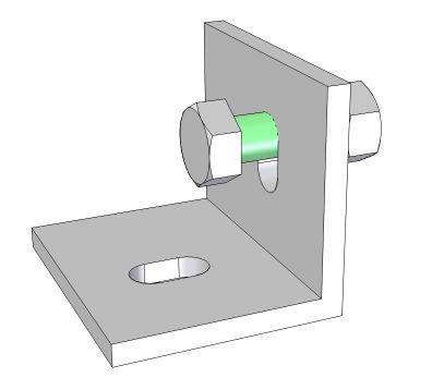 junction (GIUNZ o GIUNZ3) Inox shaped bracket with double