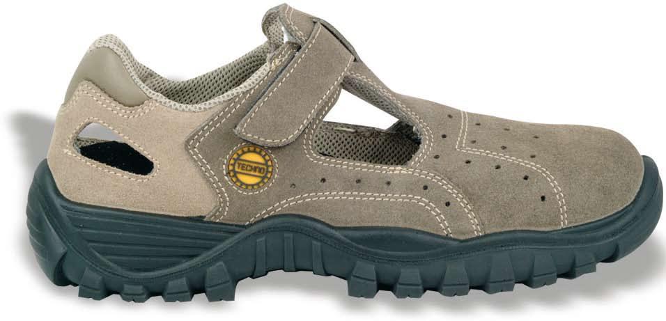 Taglie dalla 38 alla 48 Low-cut shoe metal free type sandal, hydro syntethic nubuck uppers and breathable, padded ankle collar, antistatic single density polyurethane sole, toe cap and midsole in