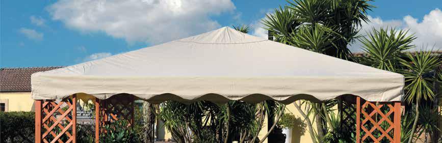 TOP DI RICAMBIO PER GAZEBO in poliestere ecrù spalmato in PVC 400 g/mq