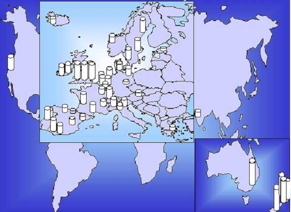 Distribuzione geografica della prevalenza dell