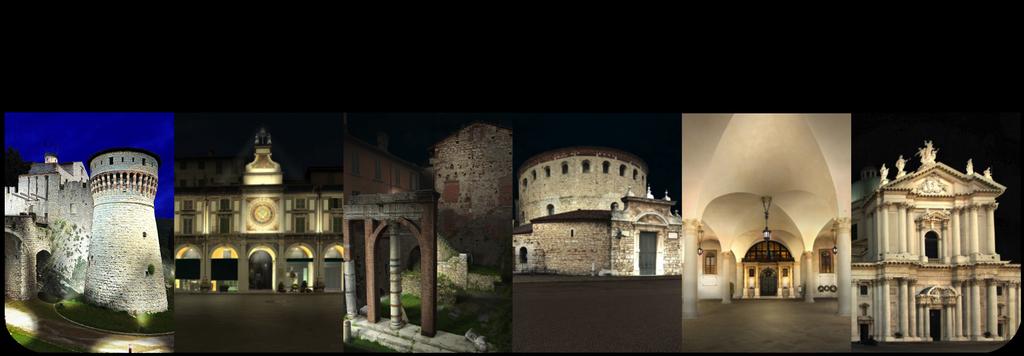 ILLUMINAZIONE SITI ARCHITETTONICI E MONUMENTALI OBIETTIVO: Valorizzare il patrimonio monumentale di Brescia con progetti mirati ad evidenziare le strutture ed i particolari di pregio.