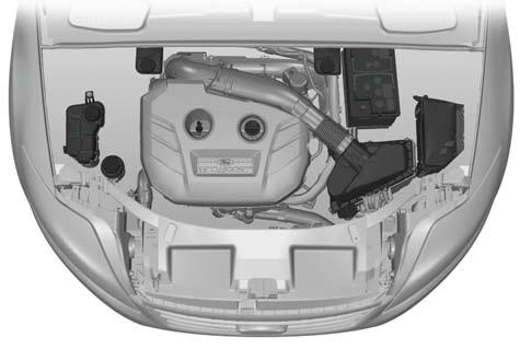 Manutenzione PANORAMICA DEL VANO MOTORE - 2.0L ECOBOOST SCTI (MI4) A B C D E E124921 J I H G F A B C D E F G H Serbatoio liquido freni e frizione (guida a destra).