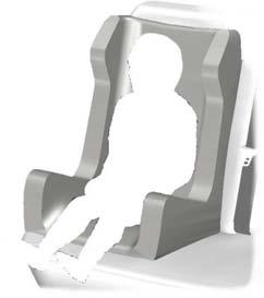 E68920 Assicurare i bambini di peso compreso tra 13 e 18 kg (29 e 40 libbra) in un seggiolino di sicurezza per bambini (gruppo 1) fissato al sedile posteriore.