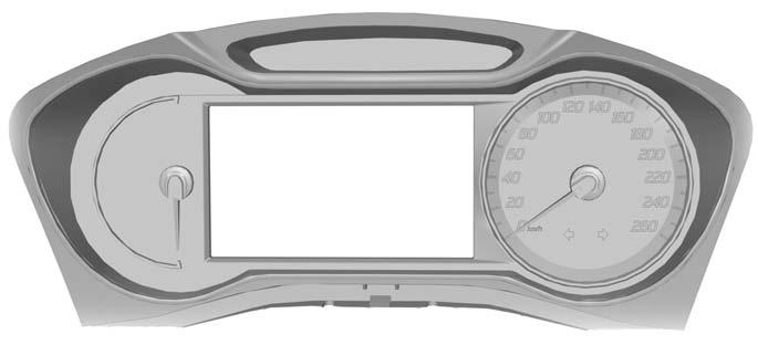 Quadro strumenti Tipo 3 A B E130765 E D C A B C D E Contagiri Tachimetro Indicatore temperatura liquido refrigerante motore Indicatore livello carburante Centro informazioni e messaggi.