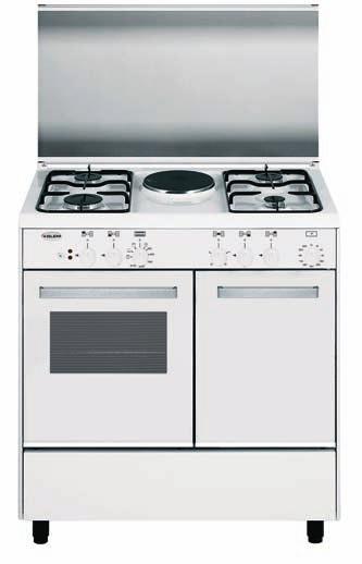 Alpha 80x50 Portabombola AR85KXF2 Bianco A Forno elettrico Accensione elettronica a pulsante AR85KXF2 4 fuochi gas 1