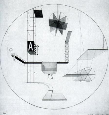 Xanti Schawinsky, Studio per uno spazio scenico costruttivo, 1926 Moholy- Nagy,