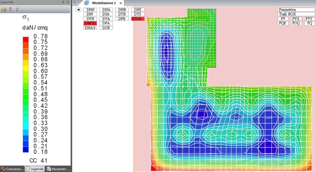 RISTRUTTURAZIONE EDILIZIA DEL NIDO D'INFANZIA DEL CAPOLUOGO "L'ISOLA DI PETER PAN"" Mappa tensioni Combinazione Quasi Permanente (assenza di falda) Come si può rilevare dalle immagini le tensioni