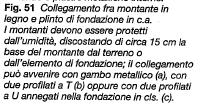 Strutture in Legno GLI ELEMENTI COSTRUTTIVI La sezione dei pilastri può essere quadrata o