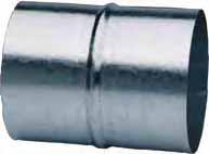 RACCORDI PER TUBO FLESSIBILE SERIE Q Manicotto di giunzione Q/01 Manicotti di giunzione in acciaio zincato adatti per il collegamento di condotti flessibili di uguale diametro.