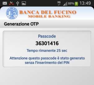 4. Come utilizzare il Token Software L utilizzo del Token Pass è del tutto simile a quello del Token fisico (chiavetta) nel caso di utilizzo dell Home Banking da PC (desktop o portatile).