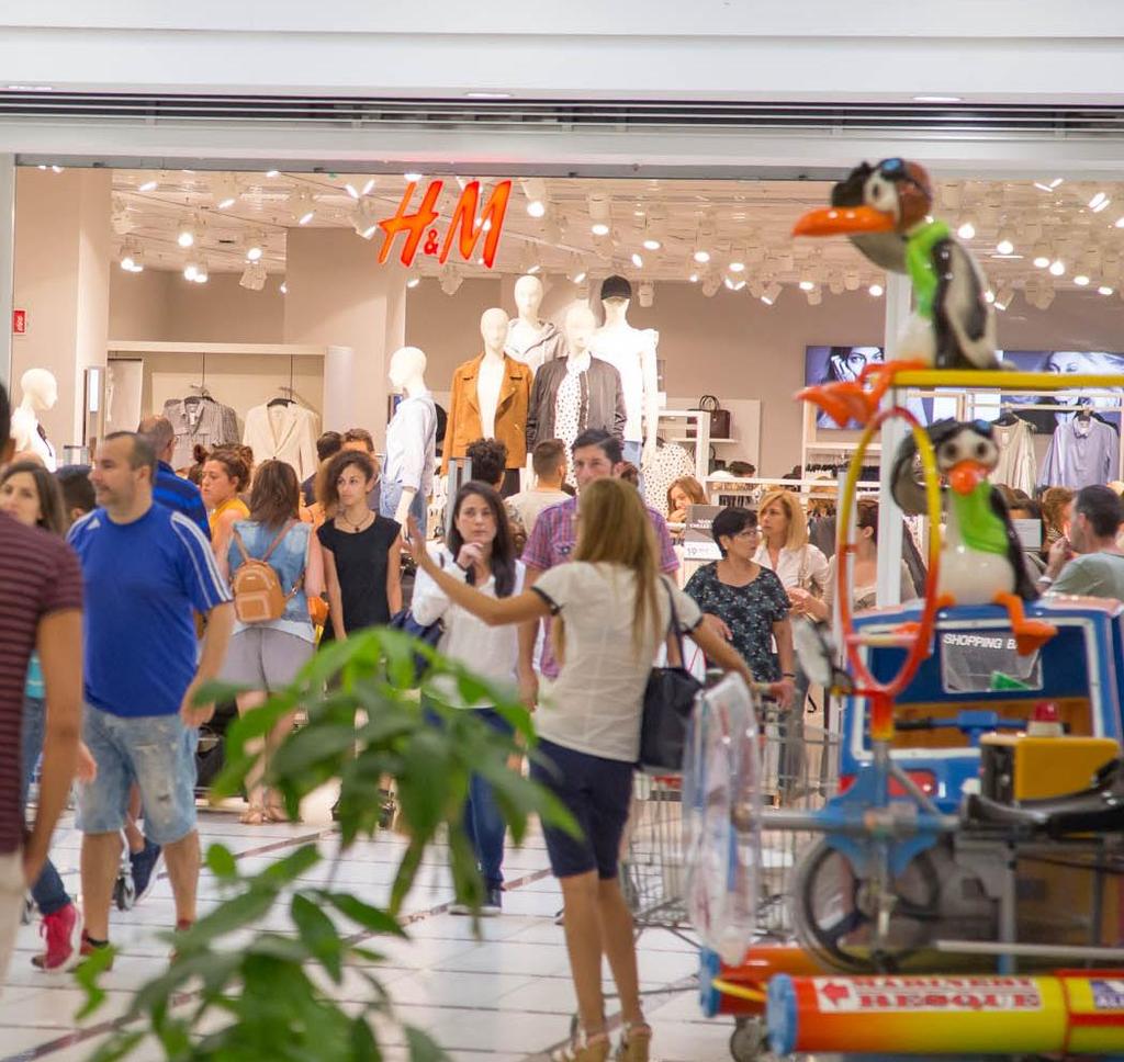 Rimodulazione e inserimento anchor tenant H&M Ingressi: +1,3%