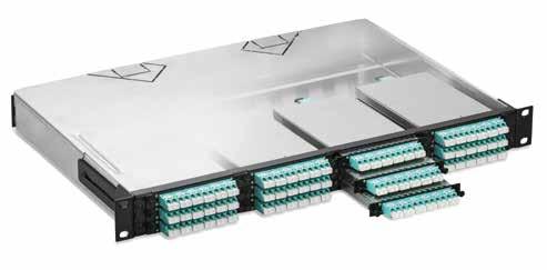 PATCH PANEL PATCH PANEL 19" SMAP-G2 HIGH DENSITY CON MODULI MTP CAMPI DI APPLICAZIONE Patch panel altezza 1 U per l'impiego in rack da 19" Per applicazioni ad alta denistà con dorsali multifibra,