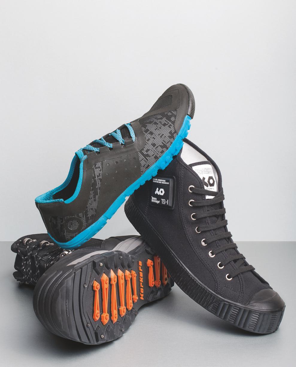 MODA Il mondo ai tuoi piedi KORKERS: QUESTIONE DI SUOLA I designer innovativi di Korkers hanno creato le scarpe perfette per qualsiasi attività basta cambiare la suola. Vai a pescare?