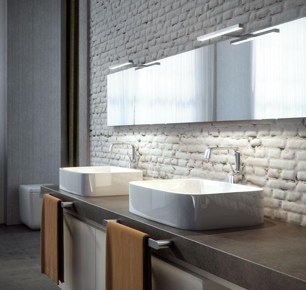 22 NITE BS NITE BS design DOMUS Line Applique per specchiera da bagno a proiezione diffusa Materiali: lega metallica