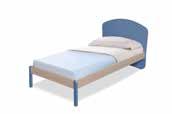 80/90 Letti Beds Curva Letto con giroletto in metallo Bed with metal bed frame CLT 5952 (90 cm) Letto con contenitore apribile lateralmente