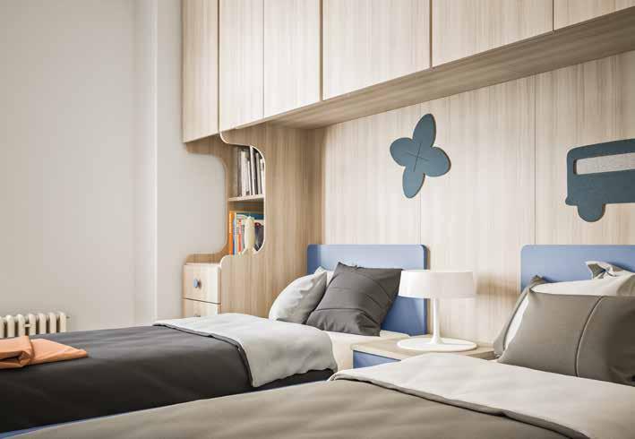 59,2 14 SOLUZIONI A PONTE BRIDGING UNITS LETTI BEDS SCRITTOI E SEDUTE DESKS AND CHAIRS 326,5 120 305 326,5 59,2 60 120 120 120 ARMADIATURE E CABINE WARDROBES AND WALK-IN CLOSETS CASTELLI, SOPPALCHI E