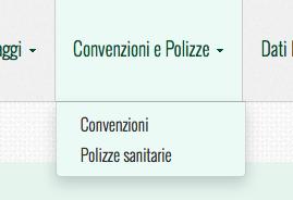 (3.4) Convenzioni e Polizze Cliccando sul menù in alto Convenzioni e Polizze sarà possibile accedere alle pagine delle Convenzioni e