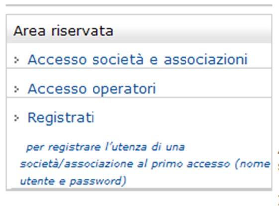 pag. 23 Accesso area riservata (segue Il pulsante Accesso società e